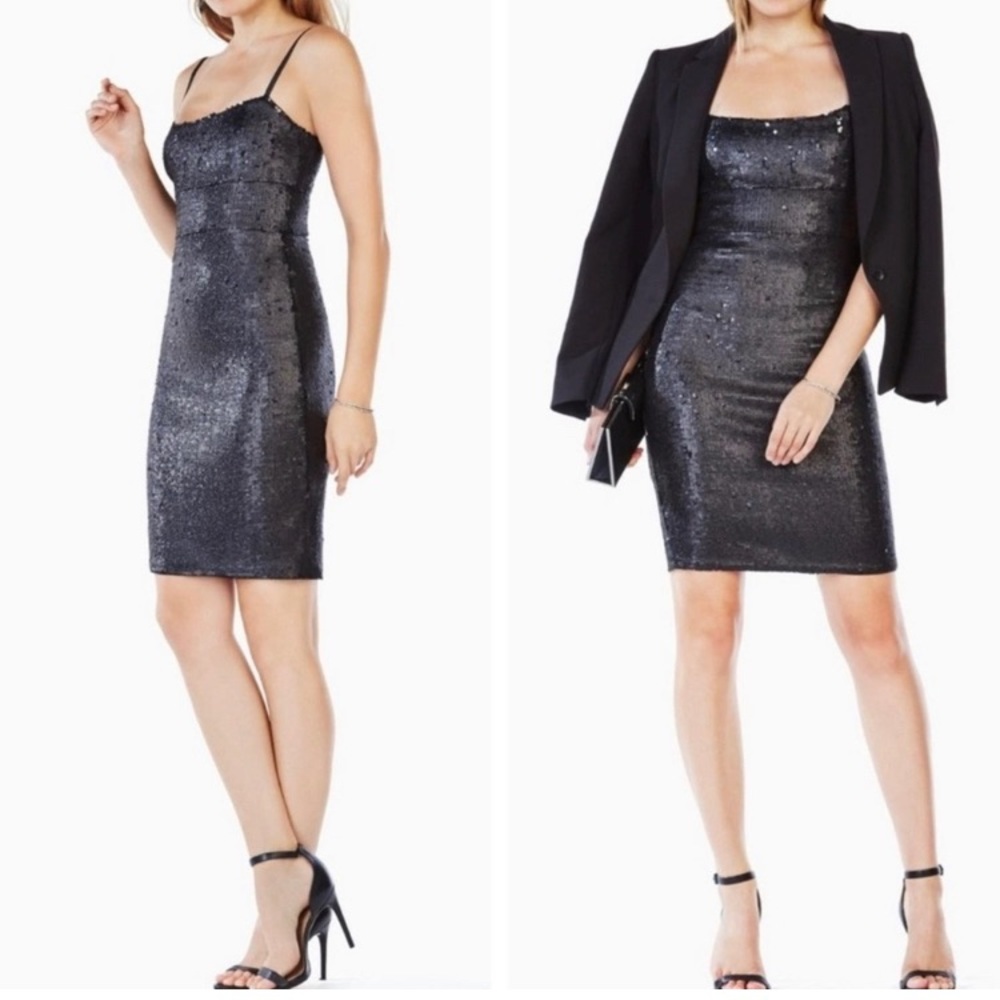 BCBG Max  Alese dress. Embellished allover with glittering sequins,
